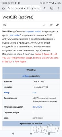 Westlife  дебютен*** албум касета*, снимка 5 - Аудио касети - 33985305