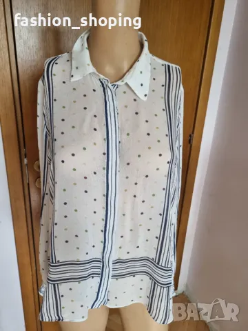 Риза с десен точки Massimo Dutti, размер 40, снимка 2 - Ризи - 50052344