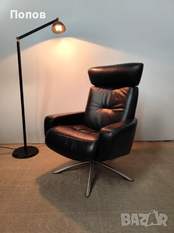 Дизайнерски кожен релакс стол IMG, снимка 2 - Дивани и мека мебел - 52434729