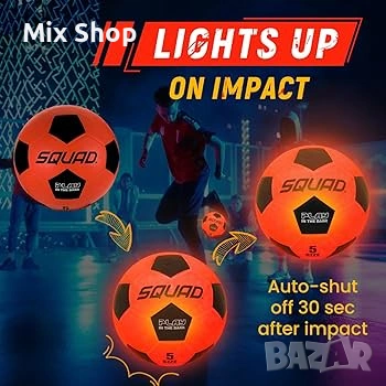 Нова Squad светеща в тъмното топка, снимка 3 - Футбол - 54154746