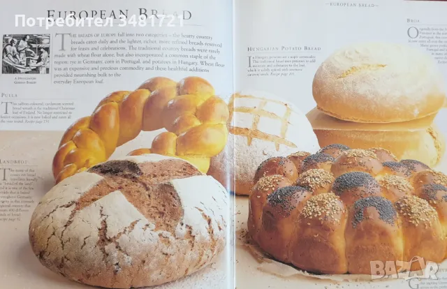 Кулинарна енциклопедия - хлябът / Bread Baking by Hand or Bread Machine, снимка 4 - Енциклопедии, справочници - 48276473