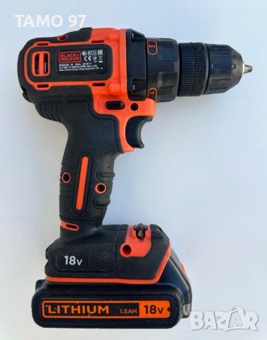 BLACK DECKER BDCDD186 - Акумулаторен винтоверт 18V 1.5Ah, снимка 2 - Винтоверти - 46776361