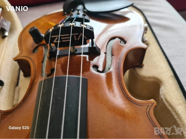 Zeta Acoustic Violin 4 Strings Цигулка Зета Акустична Цвят Черен и Кафяв 4 Струни , снимка 8 - Струнни инструменти - 52418347