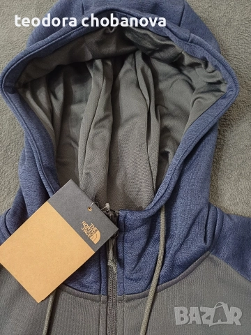 Нов мъжки суитчер The North Face Reaxion Fleece Full Zip Hoodie summit navy dark heather/ grey , снимка 6 - Спортни дрехи, екипи - 52906291