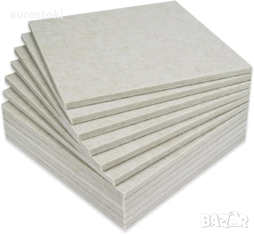 Удебелени акустични панели, 12 бр. 30 X 30 X 1.0 см плътни звукопоглъщащи панели, за намаляване 