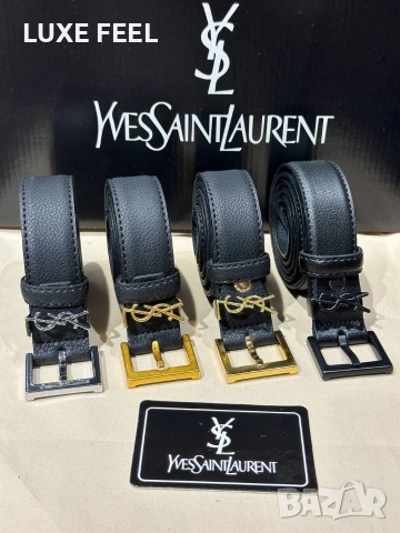 YVES SAINT LAURENT 💎 Естествена Кожа , снимка 2 - Колани - 54020220