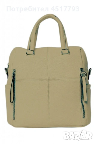 Дамска раница от еко материал с отделящи се презрамки, снимка 5 - Раници - 53641421