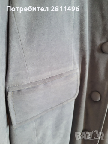 Дълго дамско сако в сив цвят  - размер S, снимка 3 - Сака - 44953723