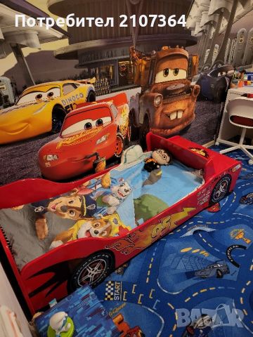 Легло + гардероб Макуин Светкавицата, снимка 8 - Мебели за детската стая - 45865070