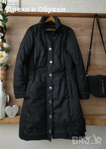 Черно дълго зимно яке , снимка 8 - Якета - 51800159