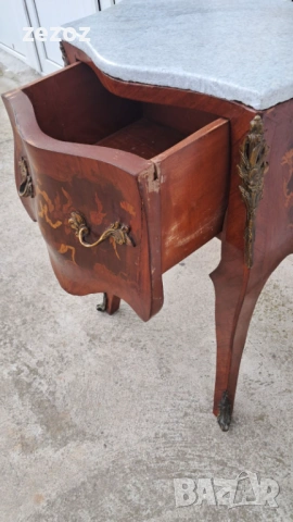 Шкаф ретро "Bombe" с мрамор, снимка 3 - Шкафове - 54064089