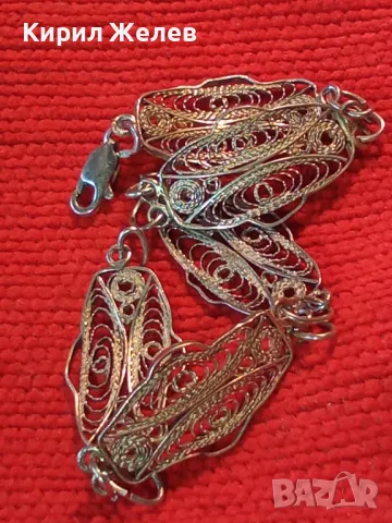 СТАРА НЕЖНА ФИЛИГРАННА СРЕБЪРНА ГРИВНА СРЕБРО ВИСОКА ПРОБА МАЙСТОРСКА РЪЧНА РЕТРО АРТ РАБОТА 44188, снимка 12 - Антикварни и старинни предмети - 48476612