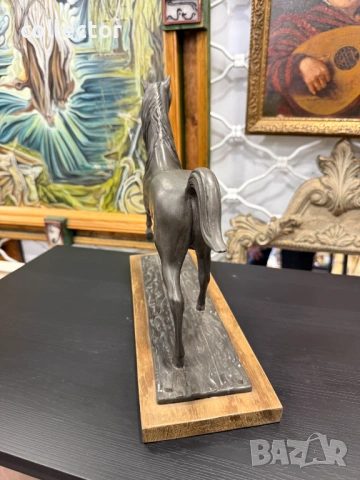 Френска фигура / скулптура на кон / жребец. №7991, снимка 9 - Антикварни и старинни предмети - 53934828