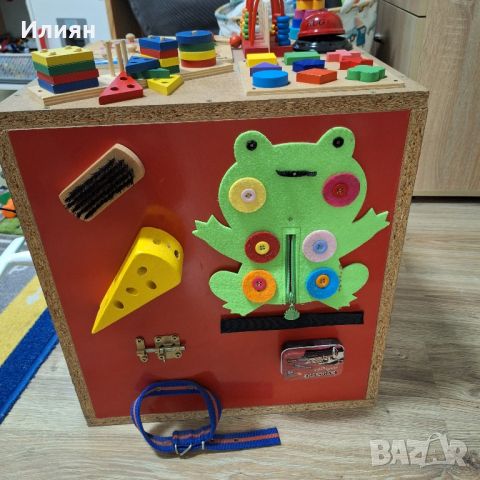 Занимателен дървен куб, голям, снимка 3 - Образователни игри - 46414958