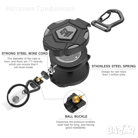 Рибарско йо-йо с карабинер