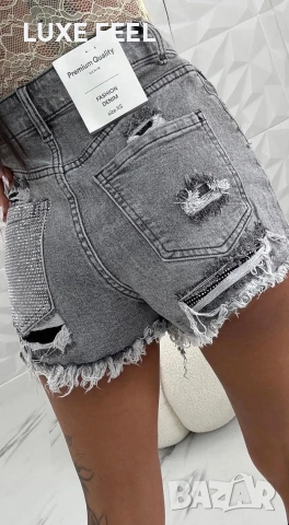 ✨Къси Панталонки с Камъни XS -XL , снимка 5 - Къси панталони и бермуди - 54219554