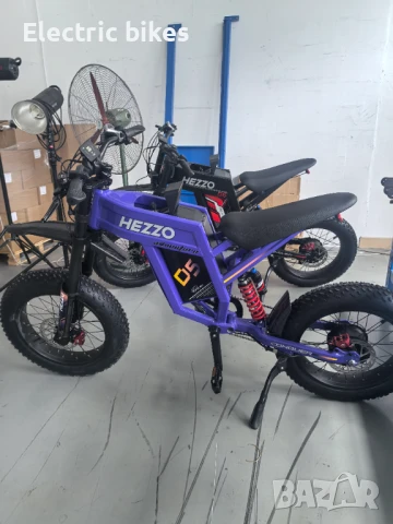 Електрически кросов велосипед HEZZO D5 – 3000W, 70 км/ч, 150 км пробег, снимка 3 - Велосипеди - 50835705