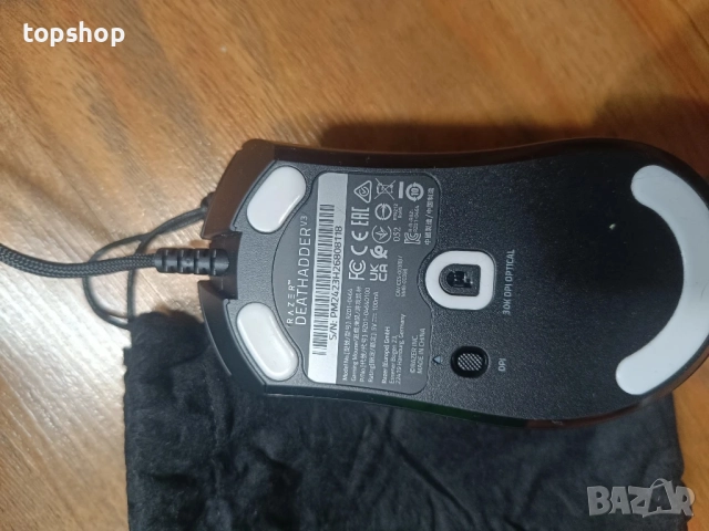 Нова Геймърска мишка Razer Deathadder V3 RZ01-0464, черна, кабелна, лека, ергономична, снимка 9 - Клавиатури и мишки - 51636339