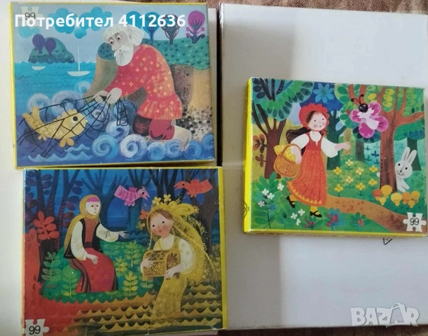 Лот от три детски приказни пъзела от 80-те