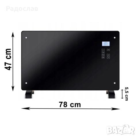 Електрически конвектор Heltes 2000W,Стилен отоплителен уред с LCD дисплей и седмично програмиране., снимка 3 - Отоплителни печки - 52870206