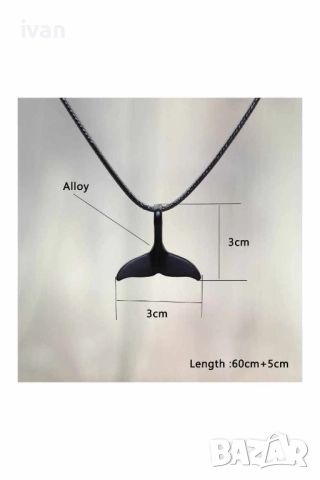 висулка стомана с кожена верижка. нови в опаковки, снимка 2 - Колиета, медальони, синджири - 51923427