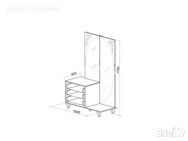 Спален комплект Белисима с бели орнаменти, снимка 5 - Спални и легла - 53672627