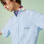 GUCCI Sky Blue Oxford Pique Collar Logo Oversized Мъжка Риза с Къс Ръкав size 48 (L / XL), снимка 1