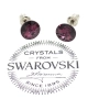 Обеци на винт с кристали Swarovski в лилаво Amethyst, снимка 1