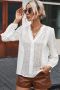 Дамска памучна блуза в бяло с дълъг ръкав и бродерия, снимка 7