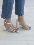 Елегантни дамски сандали с бляскави детайли, снимка 1 - Сандали - 45959441