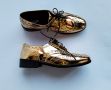 Minelli златни обувки от естествена кожа н. 37, снимка 1 - Дамски ежедневни обувки - 45501560