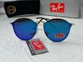 Ray-Ban RB3574 Blaze Round дамски мъжки слънчеви очила унисекс сини огледални, снимка 3