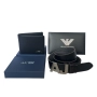 Мъжки подаръчен комплект колан и портфейл Armani 009/001 !, снимка 1