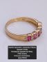 Златен пръстен с Рубини проба 585, снимка 3