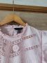 Розова блуза памучна материя с бродерии цветя , снимка 9