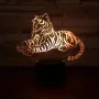 Холограмна 3D LED лампа Тигър-дистанционно управление 16 цвята+други режими на управление, снимка 2