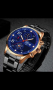 Луксозни модни мъжки часовници кварцов ръчен часовник от неръждаема стомана, снимка 9