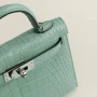 Hermes mini Kelly mint green , снимка 7