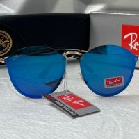 Ray-Ban RB3574 Blaze Round дамски мъжки слънчеви очила унисекс сини огледални, снимка 7 - Слънчеви и диоптрични очила - 45407346