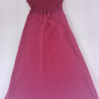 Дълга вишнева рокля М, снимка 5 - Рокли - 36598709