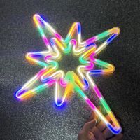 Светеща коледна LED звезда, водоустойчива,52 см, снимка 6 - Декорация за дома - 45830531
