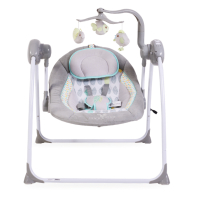 ЕЛЕКТРИЧЕСКА ЛЮЛКА BABY SWING+ СИВ, снимка 1 - Детски шезлонги - 45046332