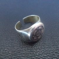 Руски СССР сребърен мъжки пръстен с ниело, снимка 2 - Пръстени - 45480295