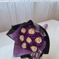 Букет от сатенени рози, снимка 1 - Подаръци за жени - 45685739