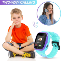 Детски интелигентен часовник LBS Tracker със SOS Anti-Lost Math Game Call Camera Touch Screen, син, снимка 7 - Детски - 45062732