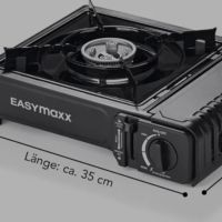 Преносима газова печка EASYmaxx | Компактна къмпинг печка с транспортна кутия |, снимка 3 - Газови котлони - 45368324