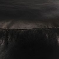 Пуф, черен, 60х30 см, естествена козя кожа   , снимка 2 - Дивани и мека мебел - 45242754