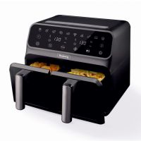 Фритюрник AirFryer Rosberg Premium RP51980N, 1700W, 2съда x 4л., Горещ въздух, Таймер, до 200°C, Чер, снимка 2 - Фритюрници - 45770600