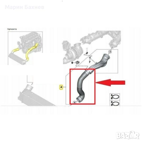 11617807986 Маркуч за турбо за БМВ /BMW X5 E70- 3d, 4d, снимка 1