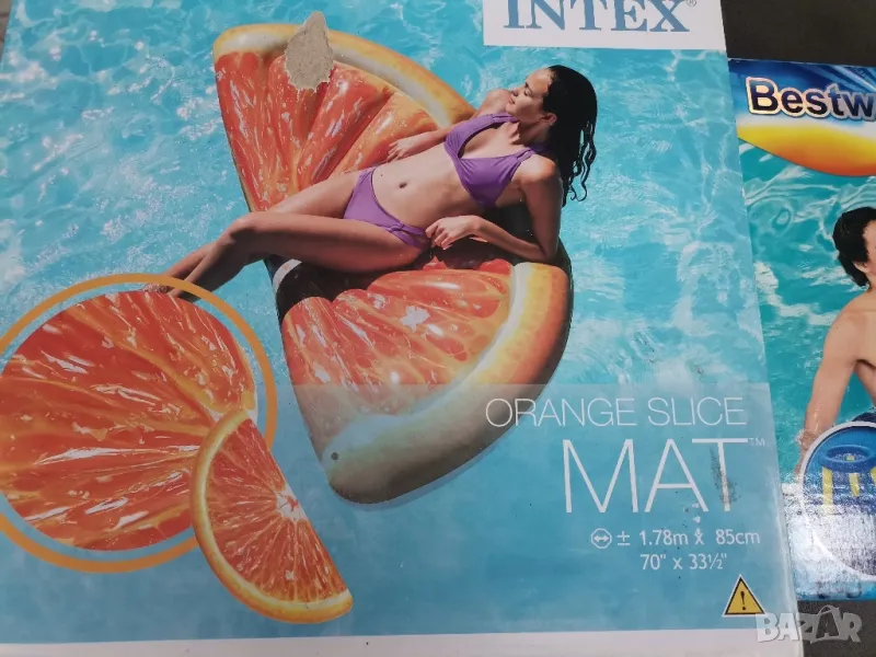 29 лв за двете! Надуваем дюшек и баскетболна игра за басейн, снимка 1